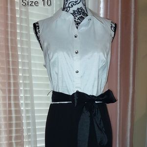 Jumpsuit black / white Marina Size 10